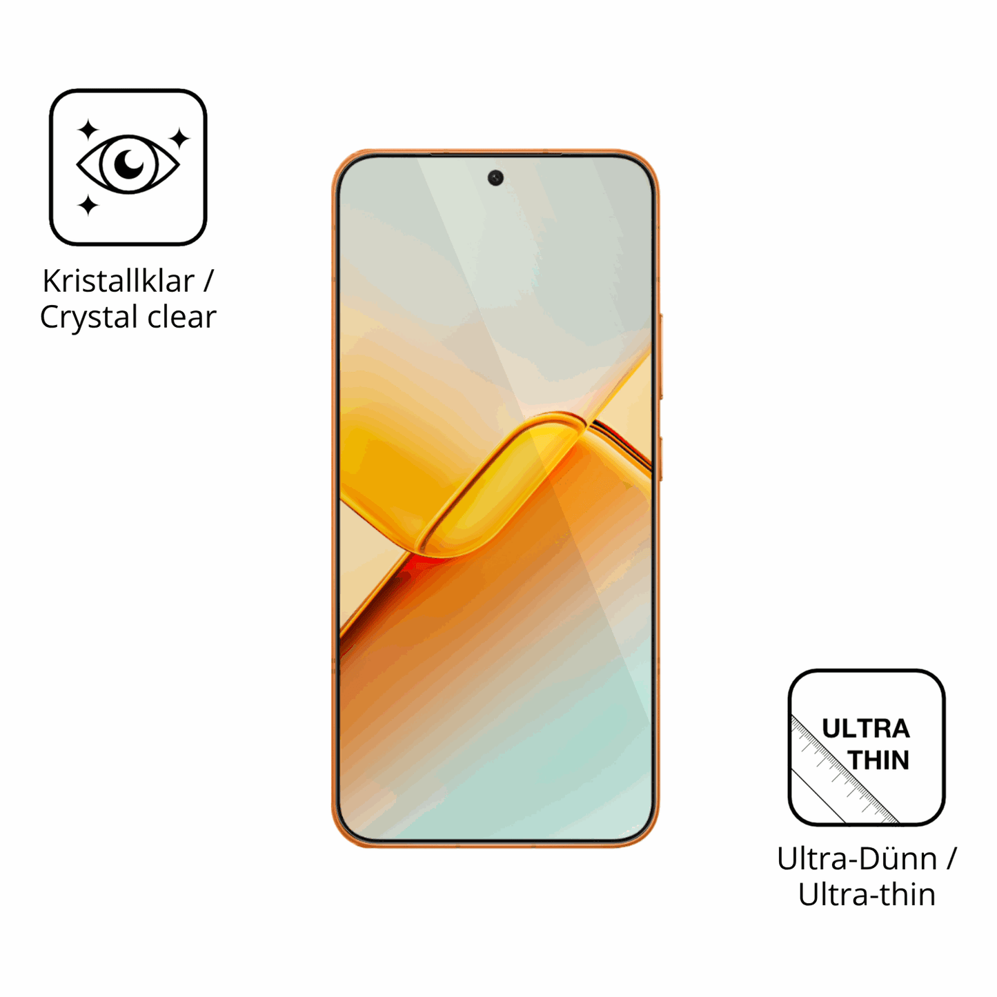 Dünne und klare Folie passend zugeschnitten für Honor Power2