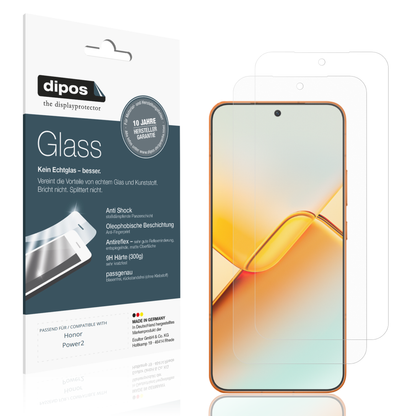 Matte Displayschutzfolie von dipos passend für Honor Power2, 9H kratzfest und blasenfrei montiert