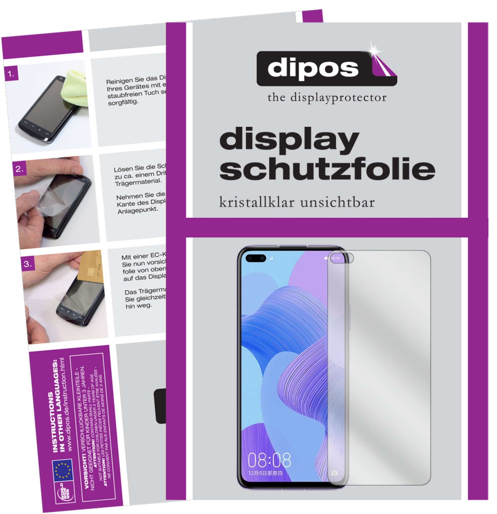 Kristallklare, dünne Schutzfolie: Kratzfest & passgenau für Honor-V30 Pro