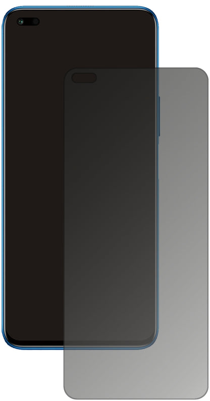 HonorX20 5G mit aufgebrachtem dipos Displayschutz, der seitliche Einblicke blockiert