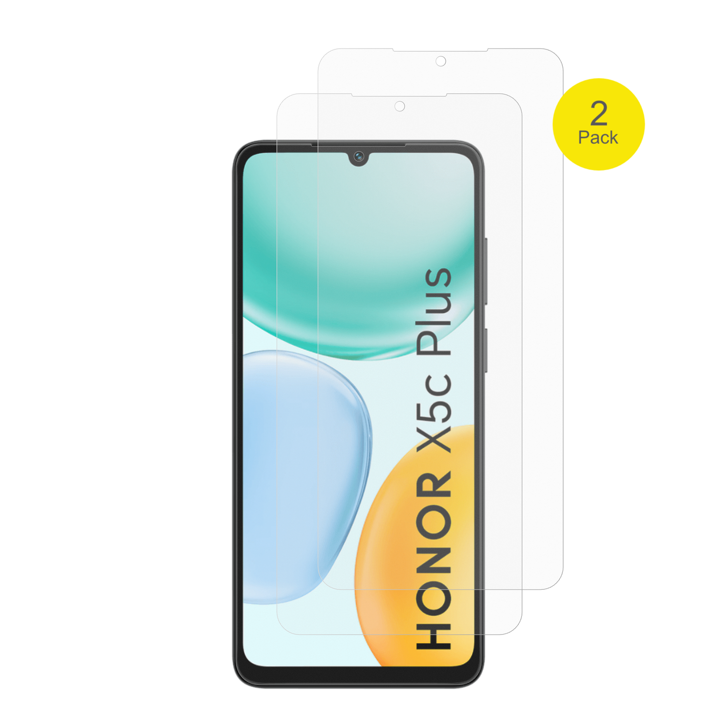 HonorX5c Plus mit aufgebrachter dipos Flex Schutzfolie, glasklare Darstellung ohne Einschränkungen