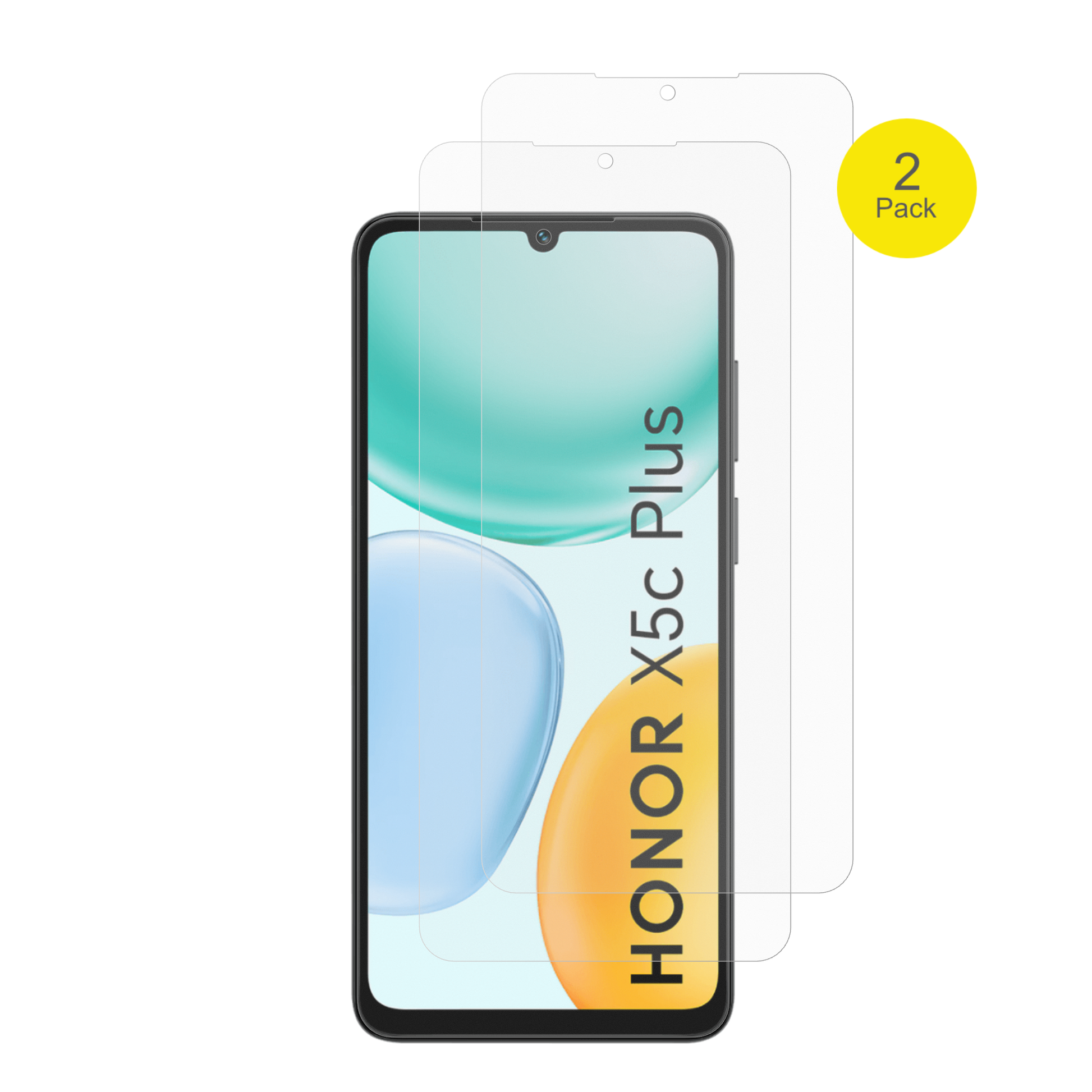 HonorX5c Plus mit aufgebrachter dipos Flex Schutzfolie, glasklare Darstellung ohne Einschränkungen