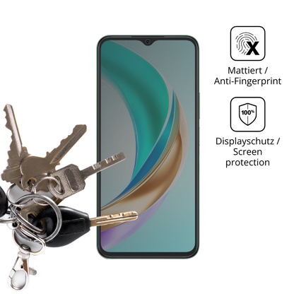 dipos Displayschutz für Honor X6b Plus, mattierte Oberfläche, Blickschutzfilter und perfekter Passform