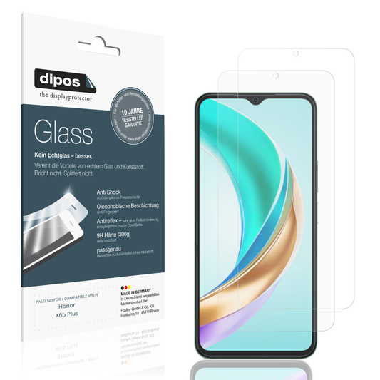 Matte Displayschutzfolie von dipos passend für Honor X6b Plus, 9H kratzfest und blasenfrei montiert