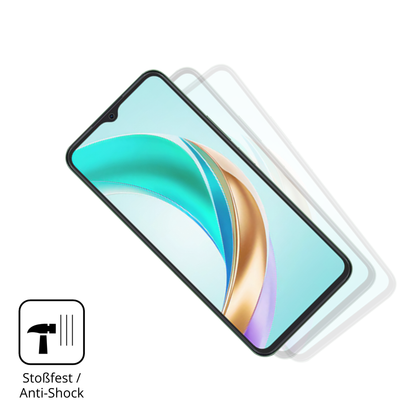 Schutz gegen Kratzer auf dem Honor X6b Plus Glas durch Schlüssel, Stöße gegen die Tischkante oder Stürze