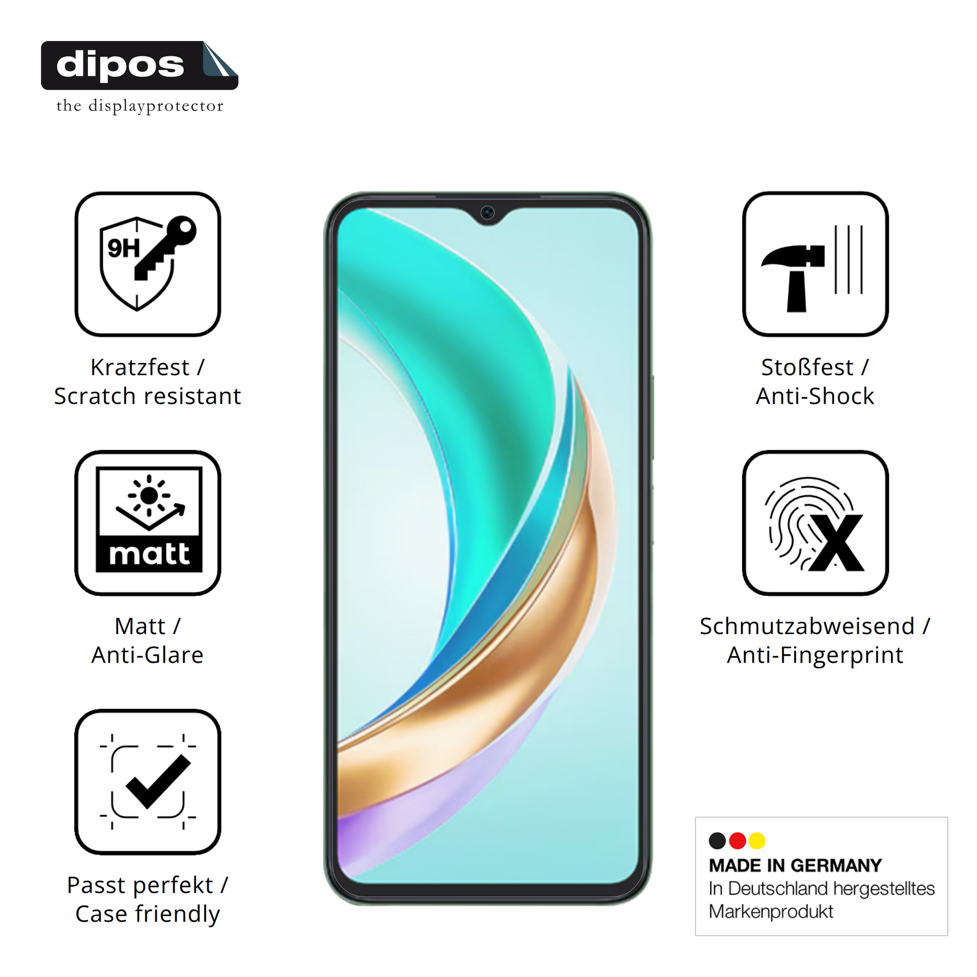 Displayschutz hergestellt in Deutschland, höchste Qualität made in Germany