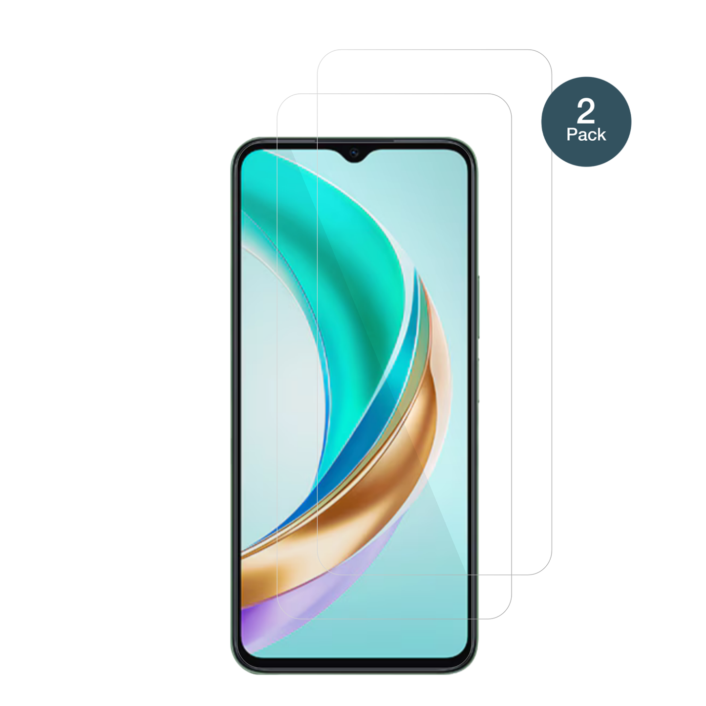 HonorX6b Plus mit aufgebrachter dipos Flex Schutzfolie, glasklare Darstellung ohne Einschränkungen