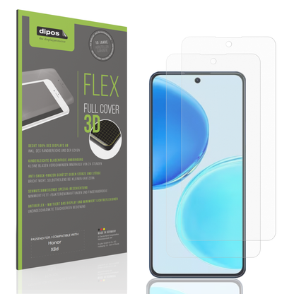 Matte Displayschutzfolie von dipos passend für Honor X8d, 100% Displayabdeckung und blasenfreie Montage