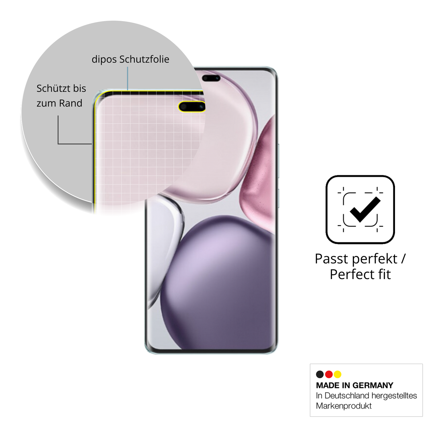 Besonders flexibler Displayschutz mit Anti-Shock-Schicht im Materialmix