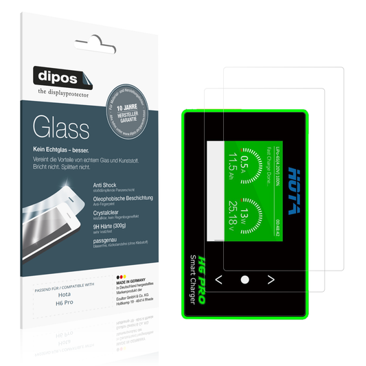 Klare Displayschutzfolie von dipos passend für hotah6 pro, 9H kratzfest und blasenfrei montiert