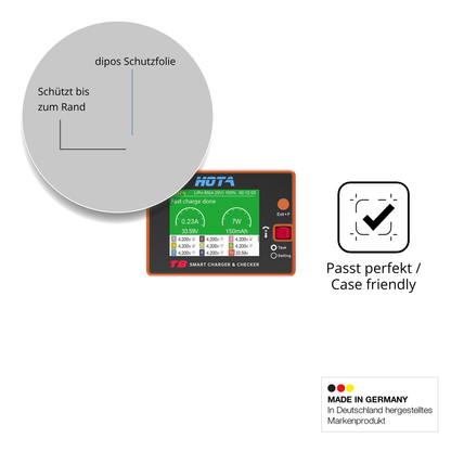 Schutzglasfolie mit optimaler Passform, zur Verwendung mit Hüllen geeignet
