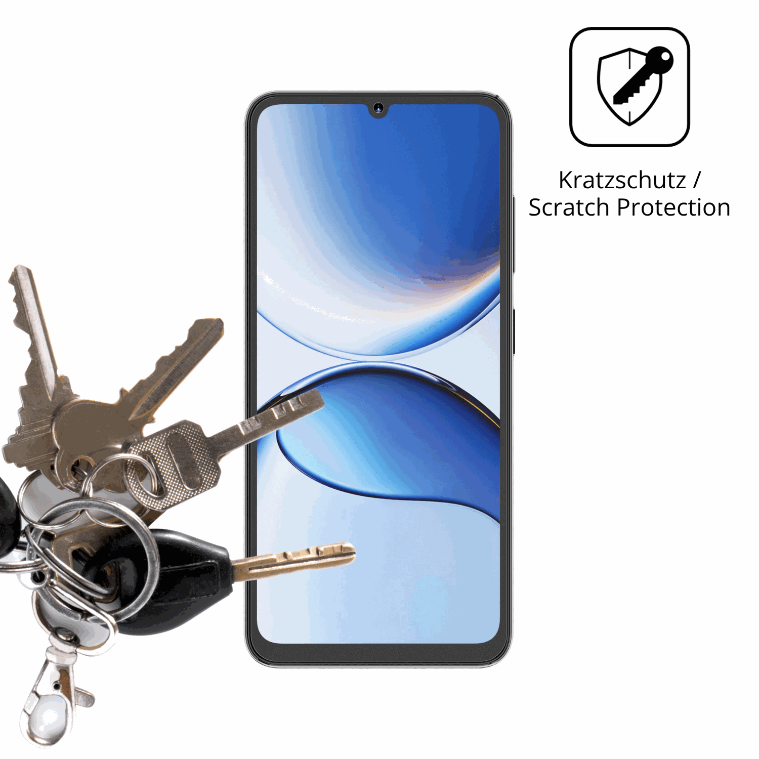 Schutz gegen Kratzer auf dem Hotwav A16 Pro Max Glas durch Schlüssel oder Ähnliches