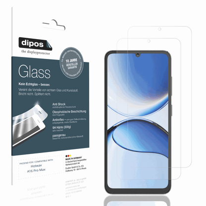 Matte Displayschutzfolie von dipos passend für Hotwav A16 Pro Max, 9H kratzfest und blasenfrei montiert