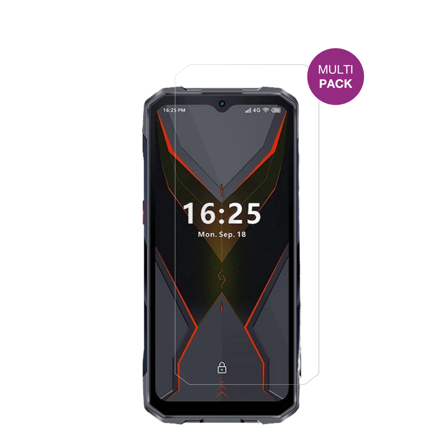 HotwavCyber 16 Pro mit aufgebrachter dipos Displayschutzfolie, glasklare Darstellung ohne Einschränkungen