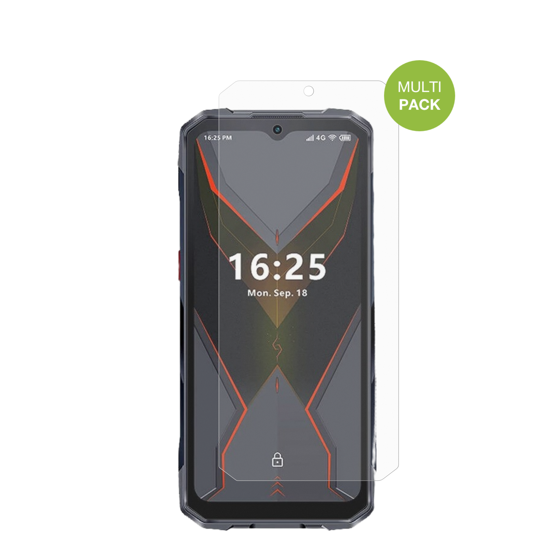 HotwavCyber 16 Pro mit aufgebrachter dipos Displayschutzfolie, die lästige Fingerabdrücke minimiert