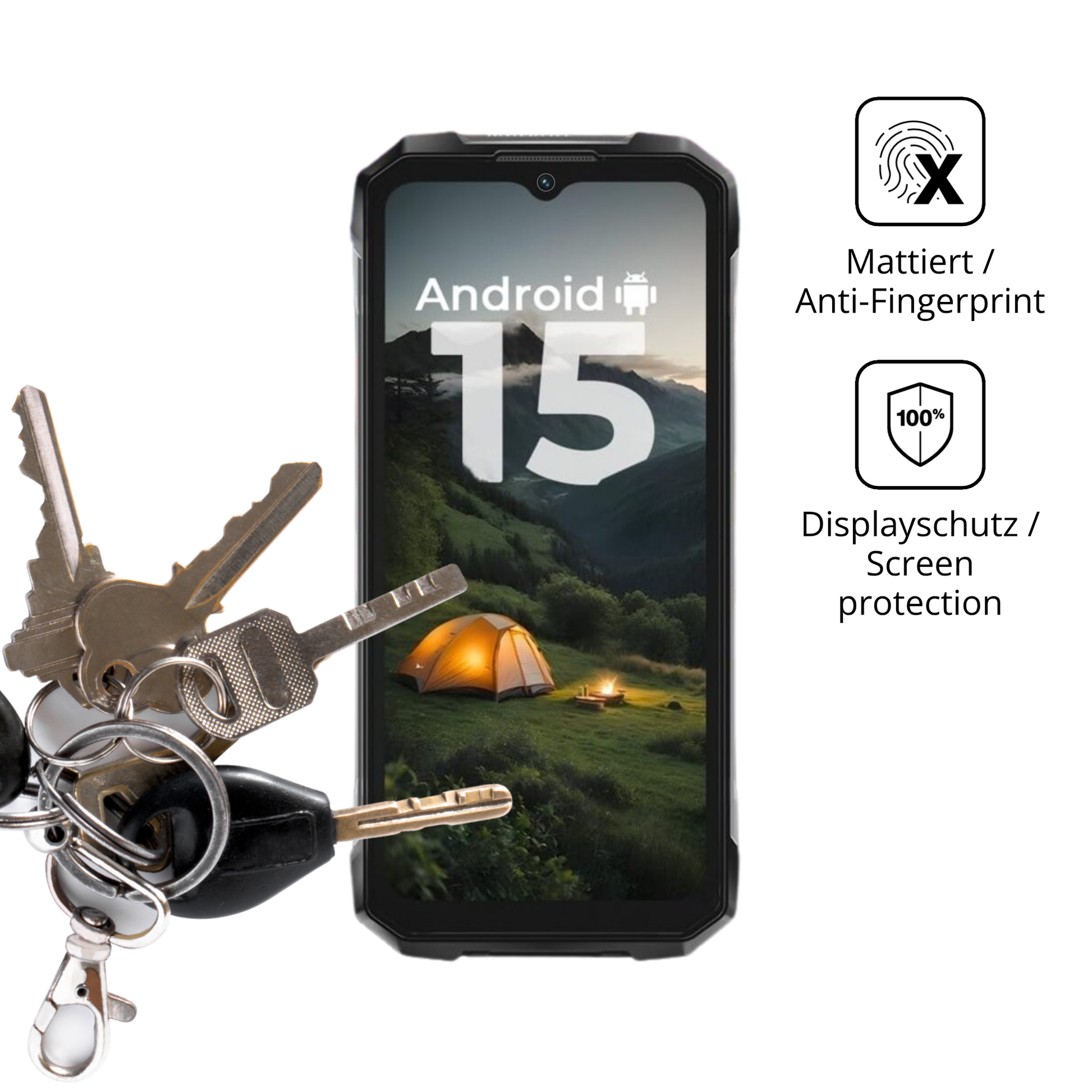 dipos Displayschutz für Hotwav Hyper 7, mattierte Oberfläche, Blickschutzfilter und perfekter Passform