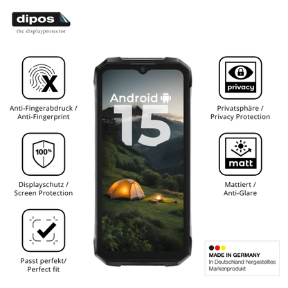 Privatsphäre-Schutz durch Sichtschutz-Folie passend zugeschnitten für Hotwav Hyper 7