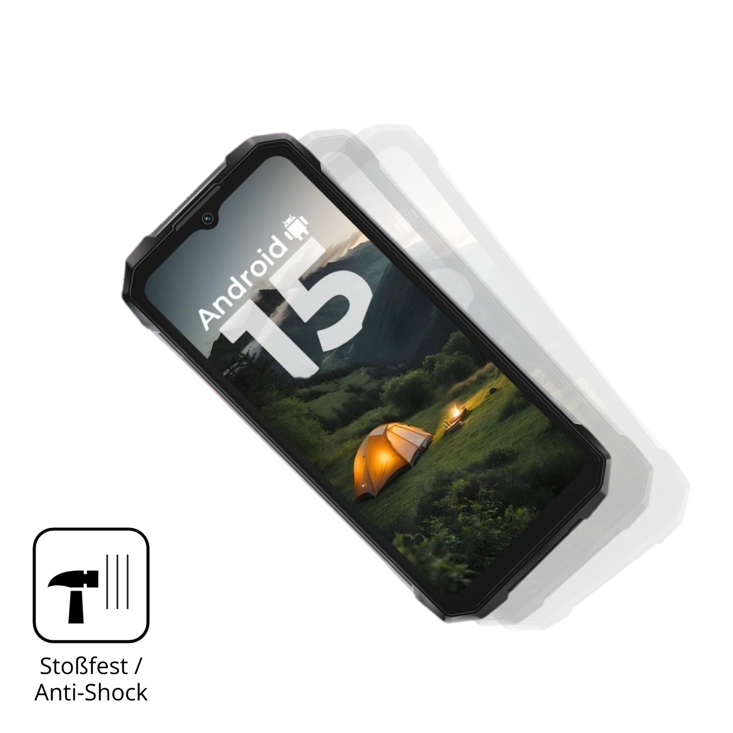 Schutz gegen Kratzer auf dem Hotwav Hyper 7s Glas durch Schlüssel, Stöße gegen die Tischkante oder Stürze