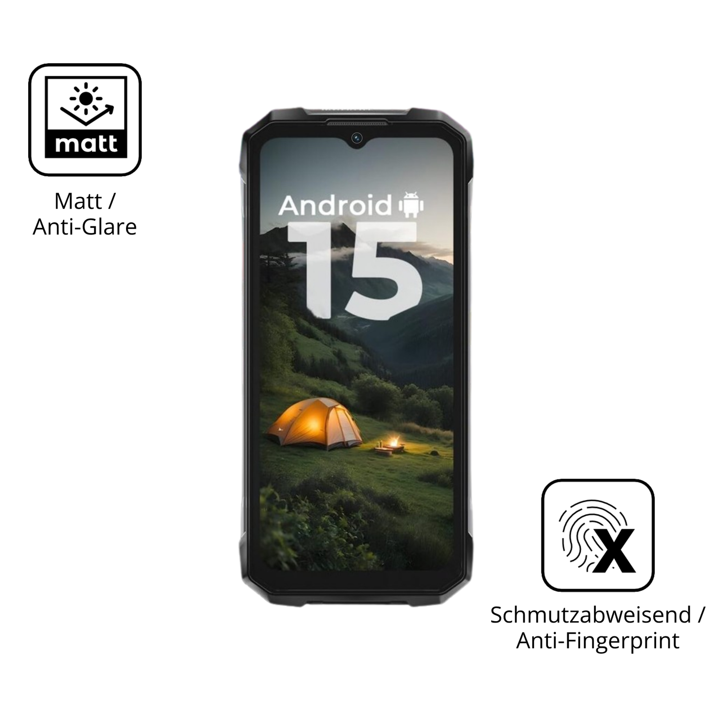 9H Hartbeschichtete, flexible Folie passend zugeschnitten für Hotwav Hyper 7s