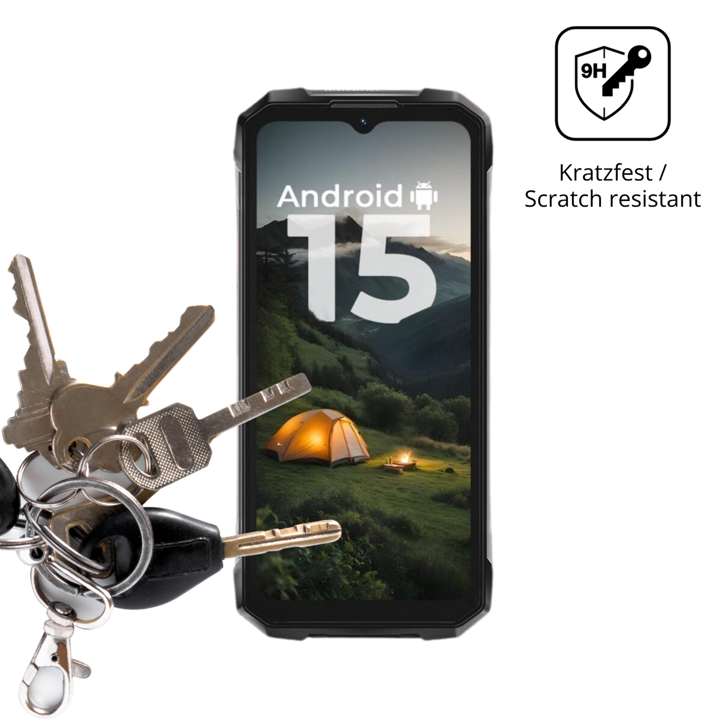 dipos Displayschutz für Hotwav Hyper 7s, transparente Oberfläche, perfekte Passform auch für die Rundungen