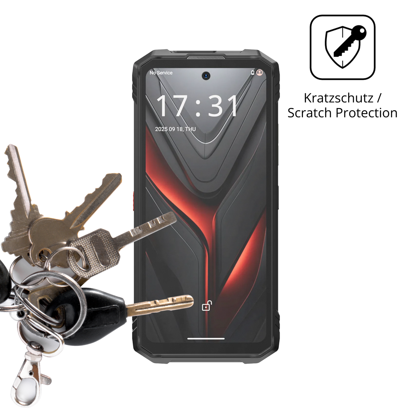 Schutz gegen Kratzer auf dem Hotwav Hyper 8 Pro Glas durch Schlüssel oder Ähnliches