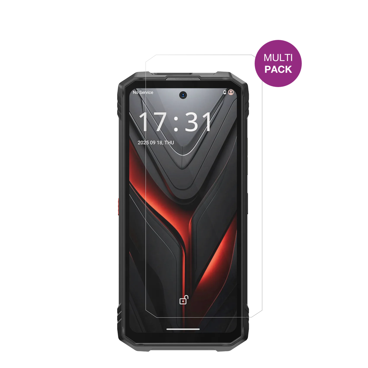 HotwavHyper 8 Pro mit aufgebrachter dipos Displayschutzfolie, glasklare Darstellung ohne Einschränkungen