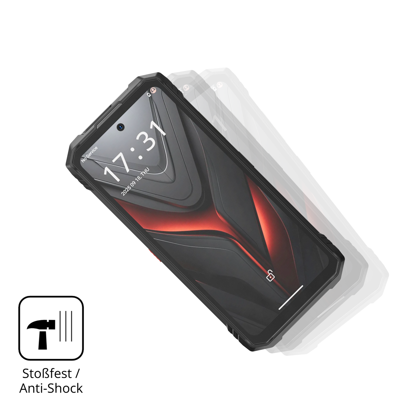 Schutz gegen Kratzer auf dem Hotwav Hyper 8 Pro Glas durch Schlüssel, Stöße gegen die Tischkante oder Stürze