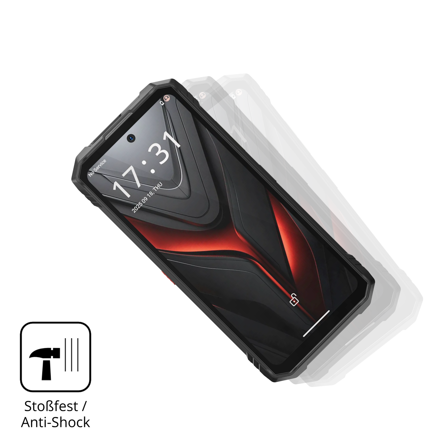 Schutz gegen Kratzer auf dem Hotwav Hyper 8 Pro Glas durch Schlüssel, Stöße gegen die Tischkante oder Stürze