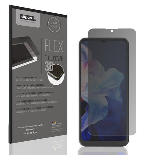 Blickschutzfolie von dipos passend für Hotwav Note 15 Pro, 100% Displayabdeckung und blasenfreie Montage