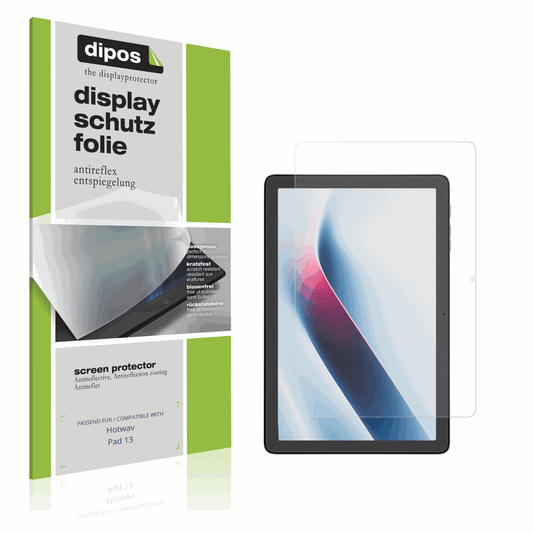 Matte Displayschutzfolie von dipos passend für Hotwav Pad 13, präziser Zuschnitt und blasenfrei montiert