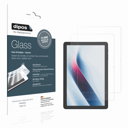 Matte Displayschutzfolie von dipos passend für Hotwav Pad 13, 9H kratzfest und blasenfrei montiert
