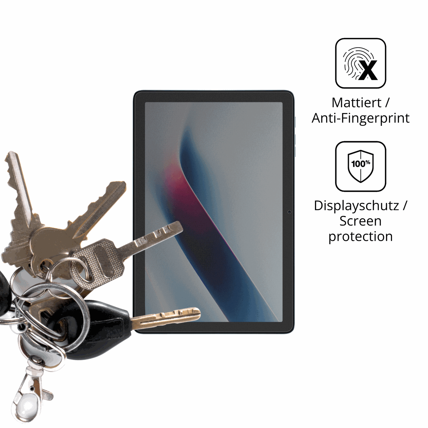 dipos Displayschutz für Hotwav Pad 13, mattierte Oberfläche, Blickschutzfilter und perfekter Passform