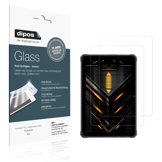 Klare Displayschutzfolie von dipos passend für Hotwav R5, 9H kratzfest und blasenfrei montiert