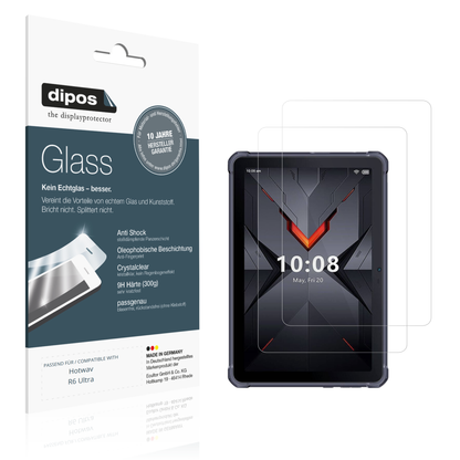 Klare Displayschutzfolie von dipos passend für Hotwav R6 Ultra, 9H kratzfest und blasenfrei montiert