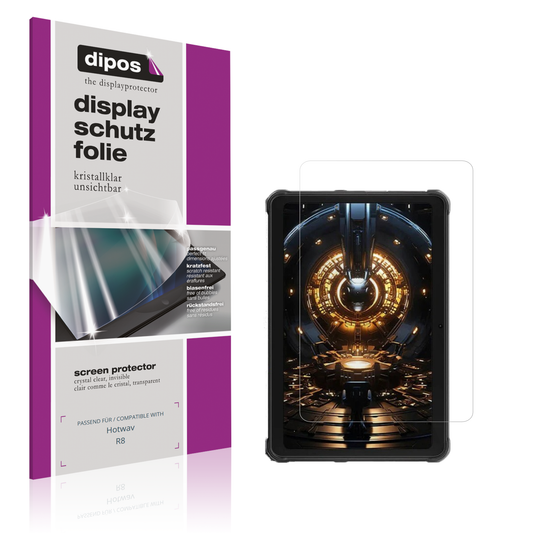 Klare Displayschutzfolie von dipos passend für Hotwav R8, präziser Zuschnitt und blasenfrei montiert