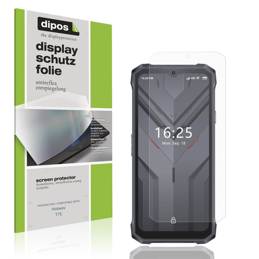 Matte Displayschutzfolie von dipos passend für Hotwav T7S, präziser Zuschnitt und blasenfrei montiert