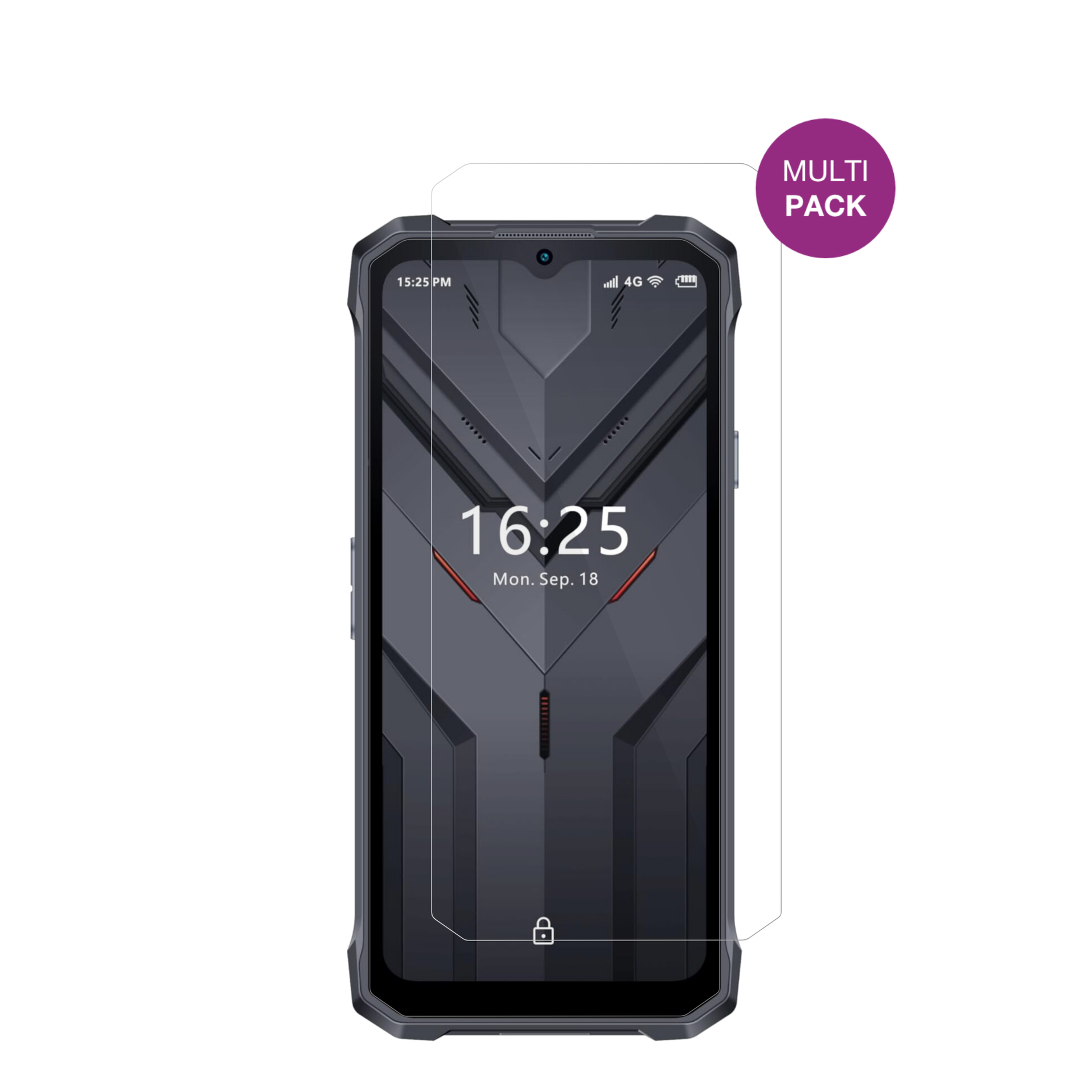 HotwavT7S mit aufgebrachter dipos Displayschutzfolie, glasklare Darstellung ohne Einschränkungen