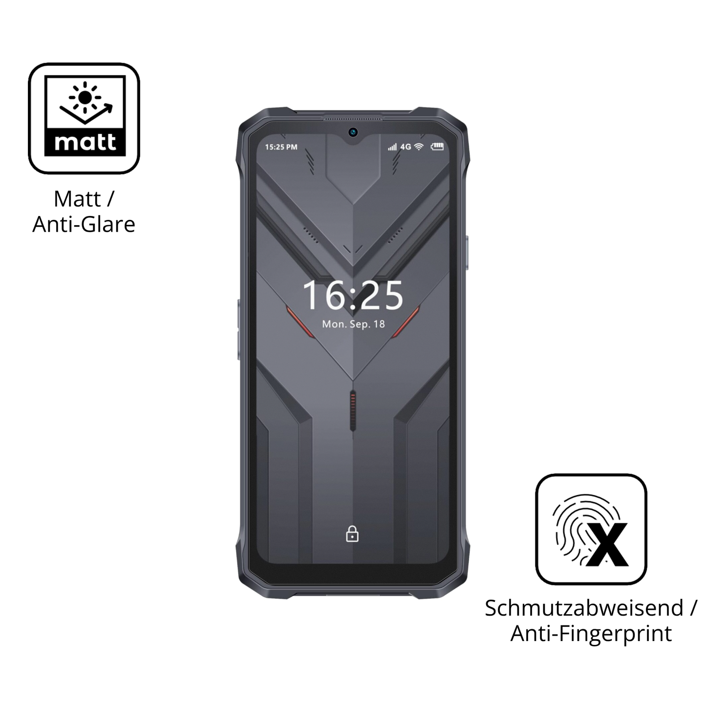 9H Hartbeschichtete, flexible Folie passend zugeschnitten für Hotwav T7S