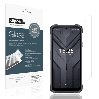 Klare Displayschutzfolie von dipos passend für Hotwav T7S, 9H kratzfest und blasenfrei montiert
