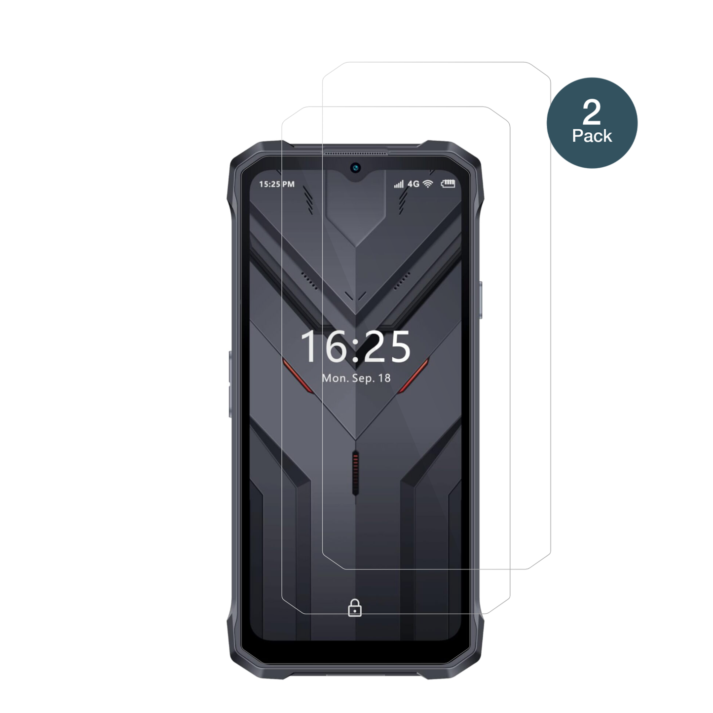 HotwavT7S mit aufgebrachter dipos Flex Schutzfolie, glasklare Darstellung ohne Einschränkungen