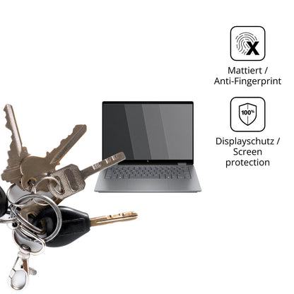 dipos Displayschutz für HP OmniBook X Flip 14-fk0773ng, mattierte Oberfläche, Blickschutzfilter und perfekter Passform