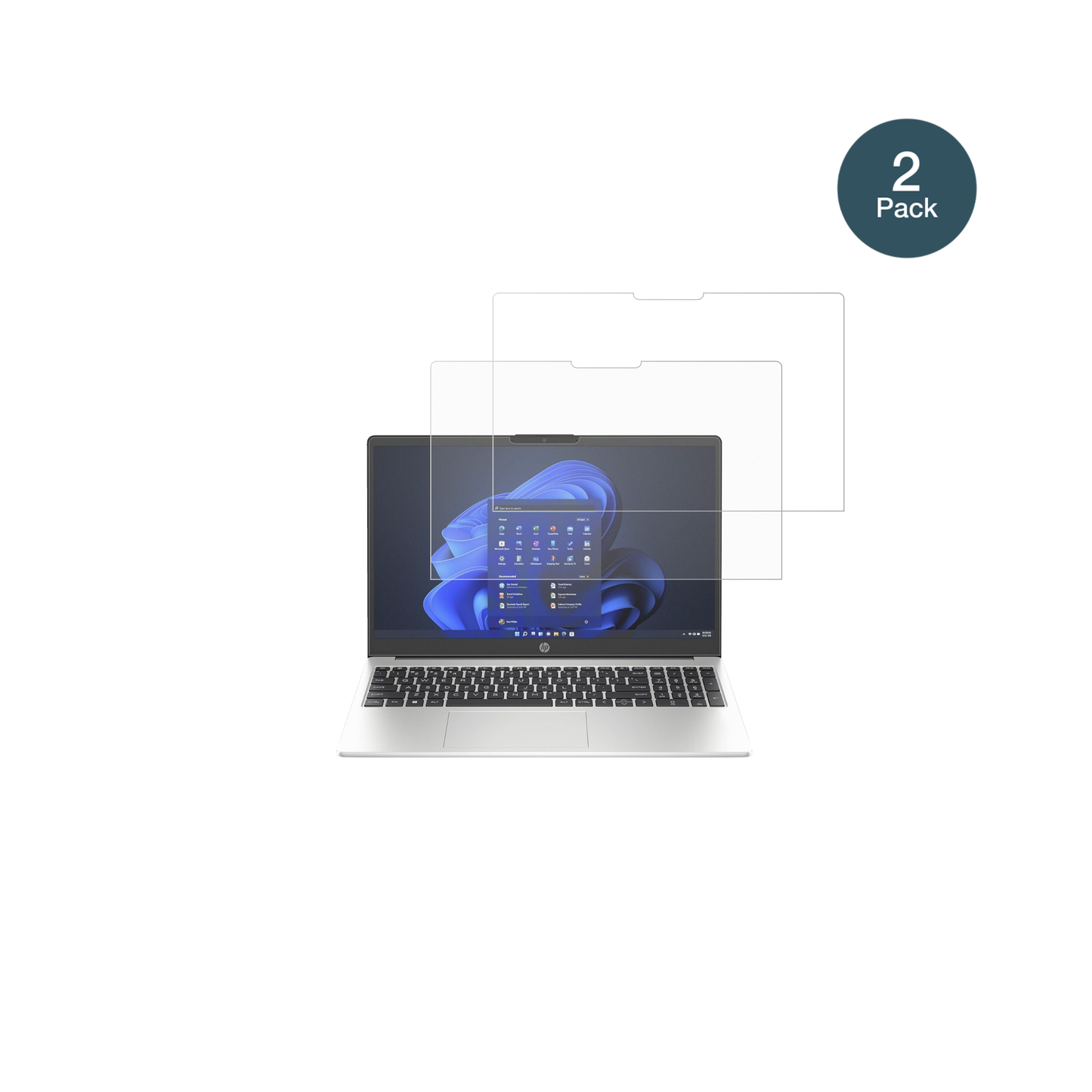 HP250 G10 mit aufgebrachter dipos Panzerfolie, die lästige Fingerabdrücke minimiert