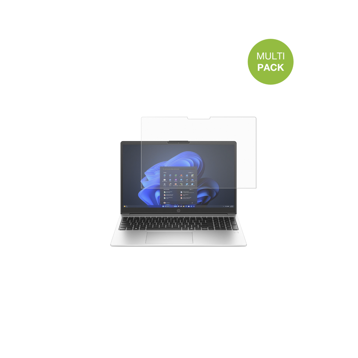 HP255R G10 15.6 Zoll mit aufgebrachter dipos Displayschutzfolie, die lästige Fingerabdrücke minimiert