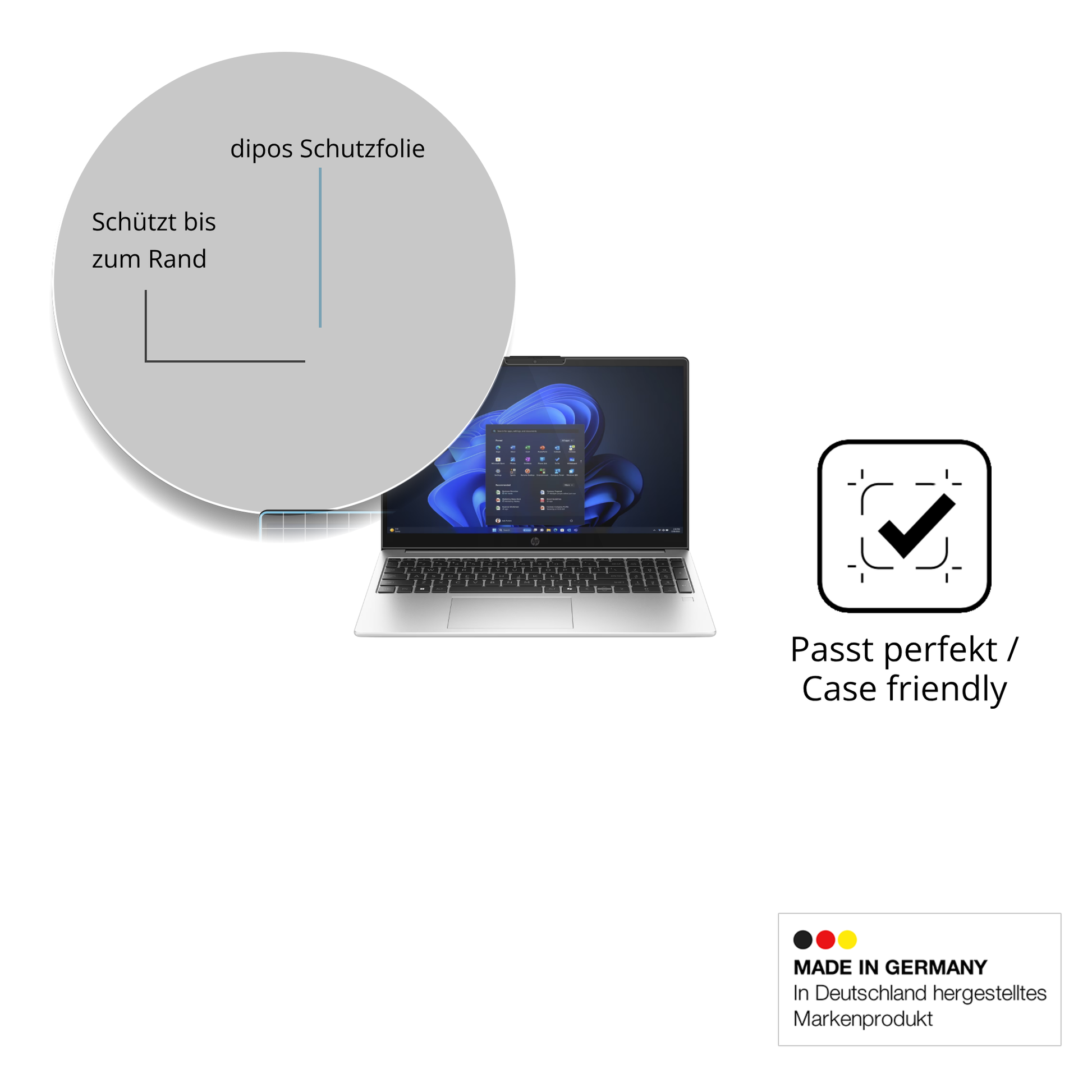 Besonders flexibler Displayschutz mit Anti-Shock-Schicht im Materialmix