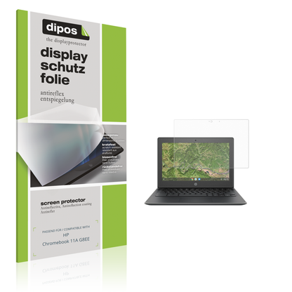 Matte Displayschutzfolie von dipos passend für HP Chromebook 11A G8EE, präziser Zuschnitt und blasenfrei montiert