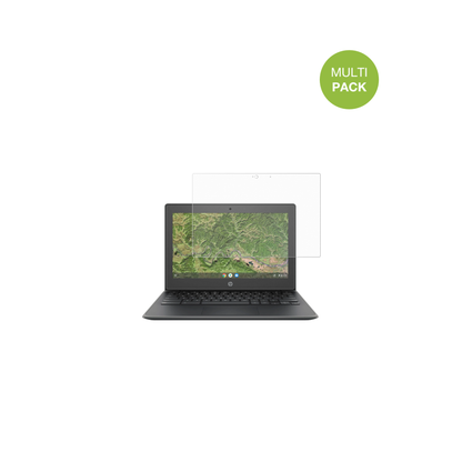 HPChromebook 11A G8EE mit aufgebrachter dipos Displayschutzfolie, die lästige Fingerabdrücke minimiert