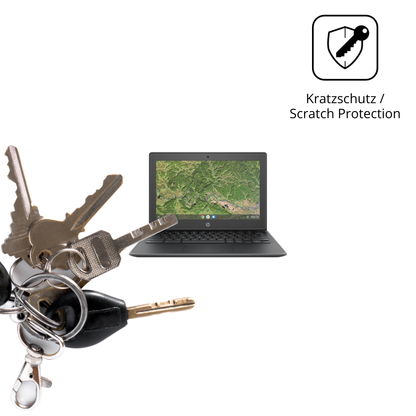 Schutz gegen Kratzer auf dem HP Chromebook 11A G8EE Glas durch Schlüssel oder Ähnliches
