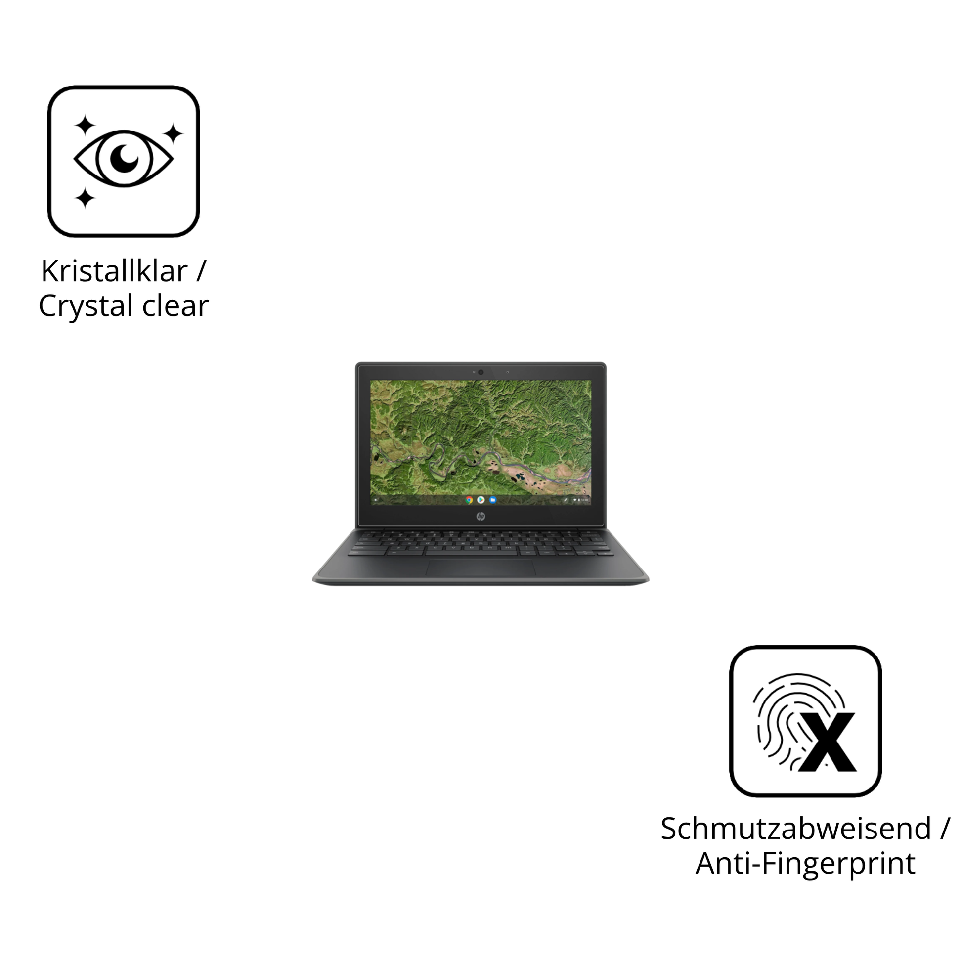 Flexible TPU-Folie passend zugeschnitten für HP Chromebook 11A G8EE, vollständige Abdeckung
