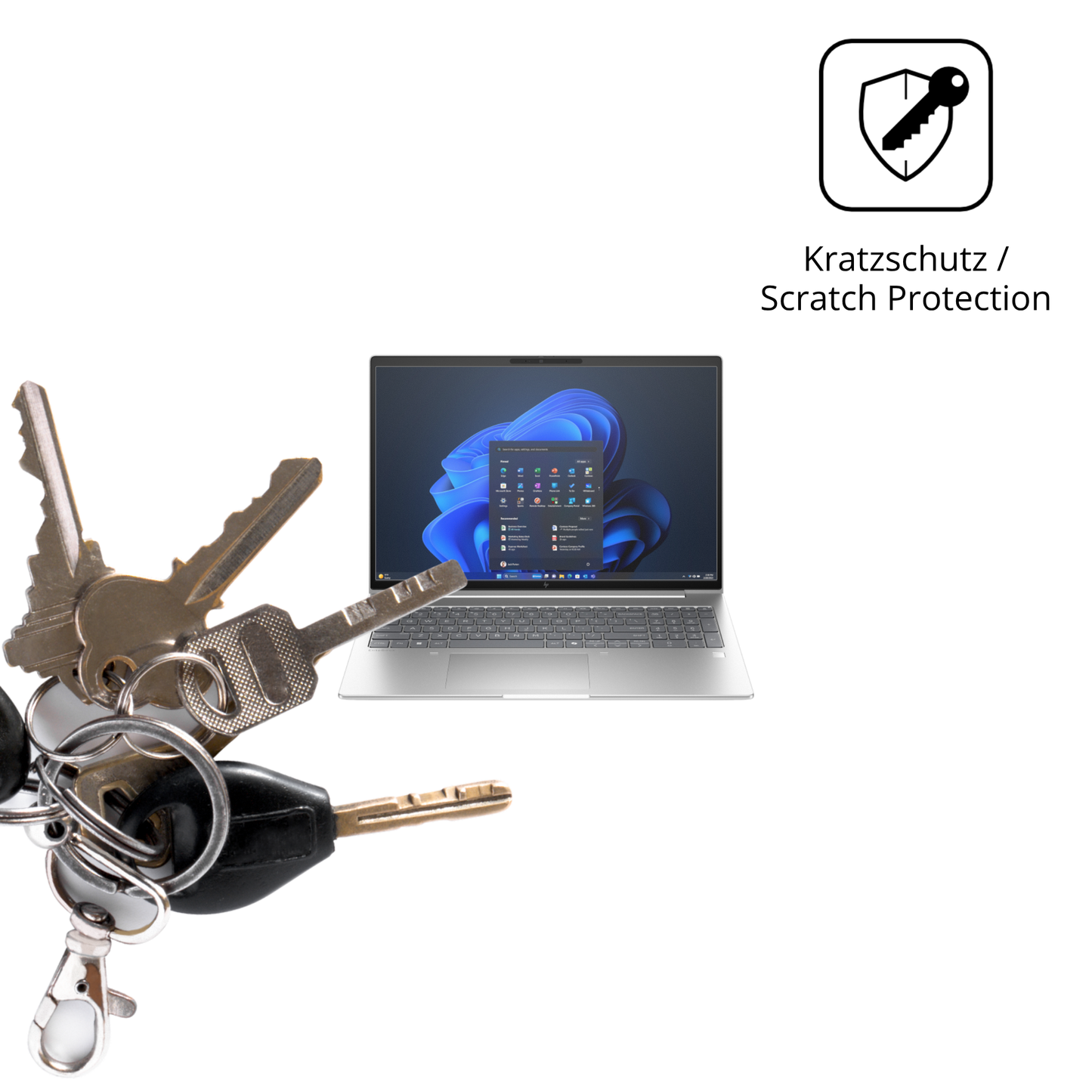2x Schutzfolie matt für HP EliteBook 6 G1i 16 Zoll Display-Schutzfolie