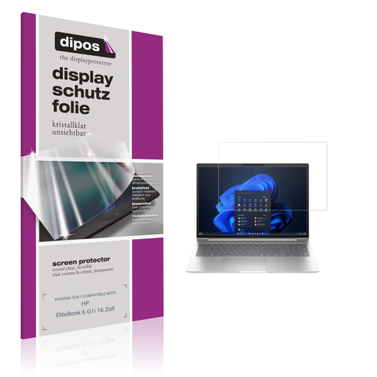 2x Schutzfolie klar für HP EliteBook 6 G1i 16 Zoll Display-Schutzfolie